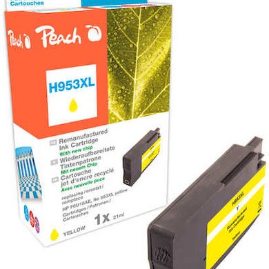 Peach Συμβατό Μελάνι Εκτυπωτή InkJet HP 953XL 1760 Σελίδων 21ml Κίτρινο