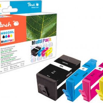 Peach Πακέτο Συμβατών Μελανιών Εκτυπωτή InkJet HP 903XL Πολλαπλό (Color) / Μαύρο 4τμχ