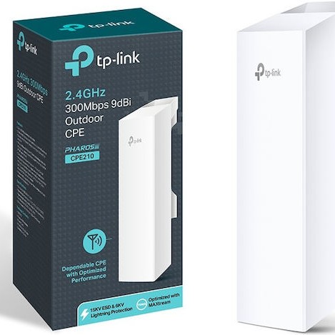 TP-LINK CPE210 v3.20 Access Point Wi‑Fi 4 Single Band (2.4GHz) για Εξωτερική τοποθέτηση