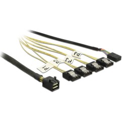 DeLock 7-Pin SATA- Mini SAS / 8 pin Cable 1m Μαύρο (DLK-83322)