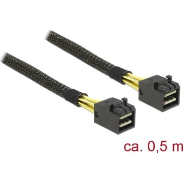 DeLock Mini SAS - Mini SAS Cable 50cm Μαύρο (83386)