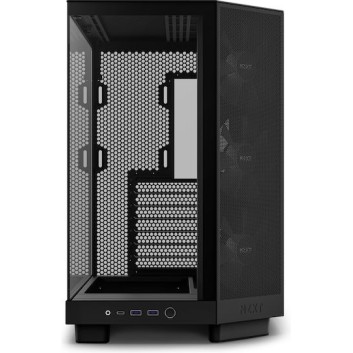 NZXT H6 Flow RGB Gaming Midi Tower Κουτί Υπολογιστή με Πλαϊνό Παράθυρο Μαύρο