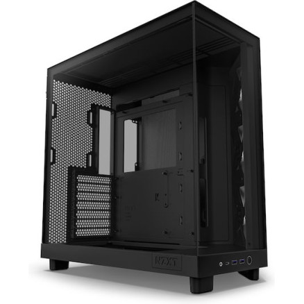 NZXT H6 Flow RGB Gaming Midi Tower Κουτί Υπολογιστή με Πλαϊνό Παράθυρο Μαύρο