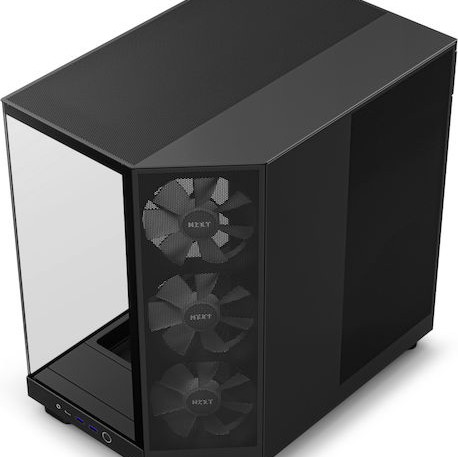NZXT H6 Flow RGB Gaming Midi Tower Κουτί Υπολογιστή με Πλαϊνό Παράθυρο Μαύρο