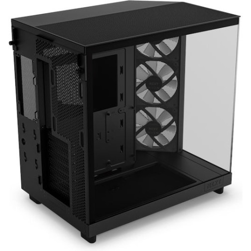 NZXT H6 Flow RGB Gaming Midi Tower Κουτί Υπολογιστή με Πλαϊνό Παράθυρο Μαύρο