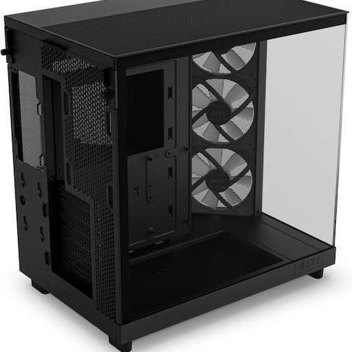 NZXT H6 Flow RGB Gaming Midi Tower Κουτί Υπολογιστή με Πλαϊνό Παράθυρο Μαύρο