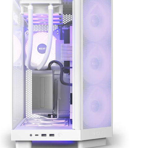 NZXT H6 Flow RGB Gaming Midi Tower Κουτί Υπολογιστή με Πλαϊνό Παράθυρο Λευκό