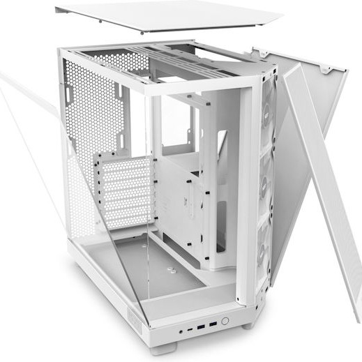 NZXT H6 Flow RGB Gaming Midi Tower Κουτί Υπολογιστή με Πλαϊνό Παράθυρο Λευκό