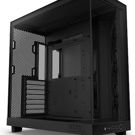 NZXT H6 Flow Gaming Midi Tower Κουτί Υπολογιστή με Πλαϊνό Παράθυρο Μαύρο