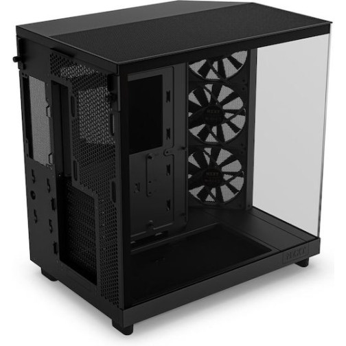 NZXT H6 Flow Gaming Midi Tower Κουτί Υπολογιστή με Πλαϊνό Παράθυρο Μαύρο