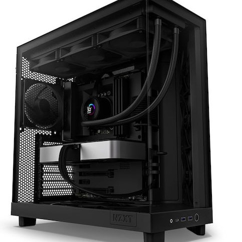 NZXT H6 Flow Gaming Midi Tower Κουτί Υπολογιστή με Πλαϊνό Παράθυρο Μαύρο