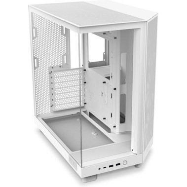 NZXT H6 Flow Gaming Midi Tower Κουτί Υπολογιστή με Πλαϊνό Παράθυρο Λευκό
