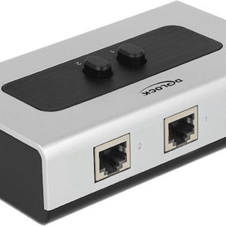 DeLock Switch RJ45 10/100/1000 Mbps 2 port manual bidirectional