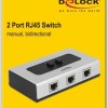 DeLock Switch RJ45 10/100/1000 Mbps 2 port manual bidirectional