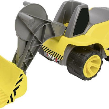 Big Power Worker Maxi Loader Push Excavator Περπατούρα Αυτοκινητάκι Ride On για 12+ Μηνών Κίτρινη