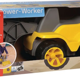 Big Power Worker Maxi Loader Push Excavator Περπατούρα Αυτοκινητάκι Ride On για 12+ Μηνών Κίτρινη