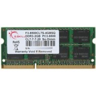 G.Skill Ripjaws DDR3 με Module 1x4GB και Ταχύτητα 1066 για Laptop