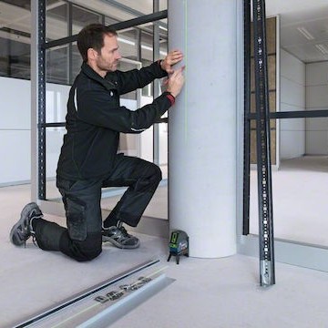 Bosch GCL 2-15 G Professional Αυτορυθμιζόμενο Γραμμικό Αλφάδι Laser Πράσινης Δέσμης 1.5V με Εύρος Εργασίας 15m