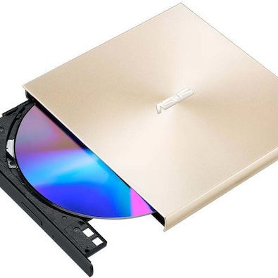 Asus ZenDrive U9M Εξωτερικός Οδηγός Εγγραφής/Ανάγνωσης DVD/CD για Laptop / Desktop Χρυσό