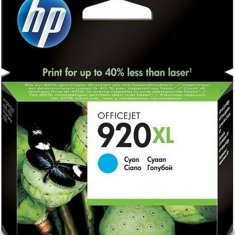 HP 920XL Γνήσιο Μελάνι Εκτυπωτή InkJet Κυανό (CD972AE)