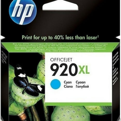 HP 920XL Γνήσιο Μελάνι Εκτυπωτή InkJet Κυανό (CD972AE)