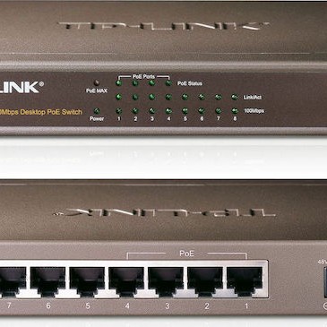 TP-LINK TL-SF1008P v4 Unmanaged L2 PoE Switch με 8 Θύρες Ethernet