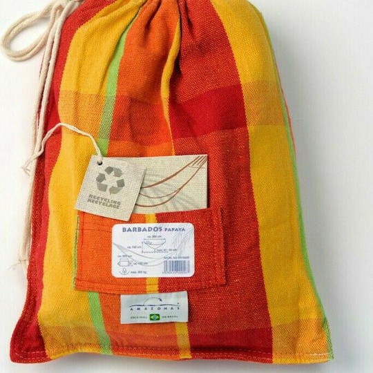 Amazonas Barbados Αιώρα Διπλή Υφασμάτινη Papaya 230x150εκ.