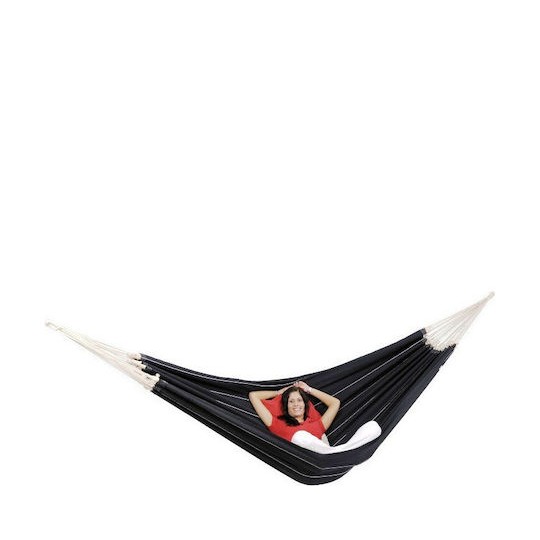 Amazonas Barbados Αιώρα Διπλή Υφασμάτινη Black 230x150εκ.