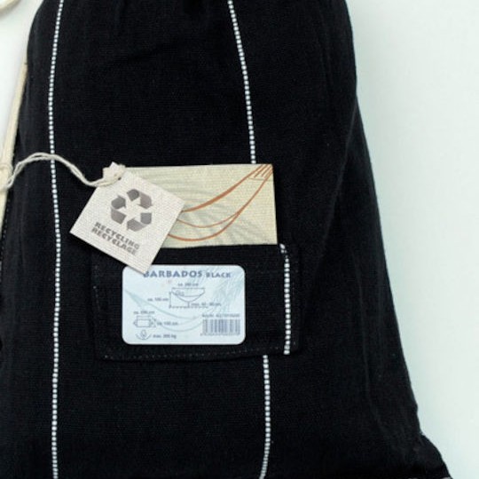 Amazonas Barbados Αιώρα Διπλή Υφασμάτινη Black 230x150εκ.