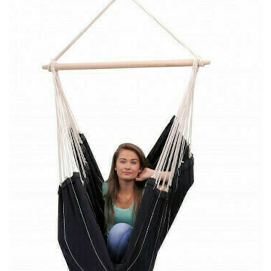 Amazonas Brasil Αιώρα-Κάθισμα Υφασμάτινη Black 160x160x130εκ.