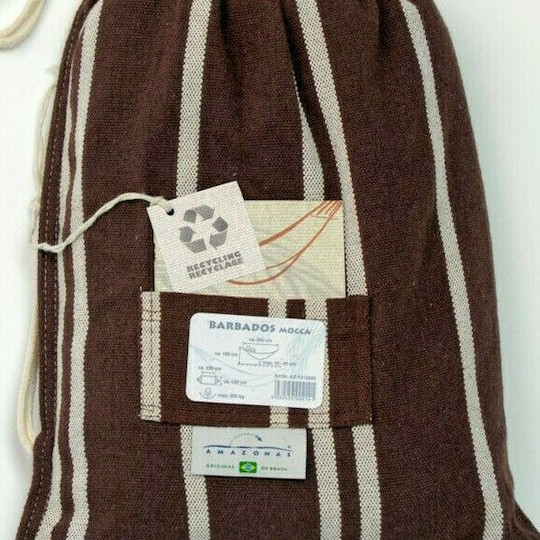Amazonas Barbados Αιώρα Διπλή Υφασμάτινη Mocca 230x150εκ.