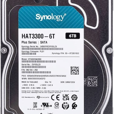 Synology Plus 6TB HDD Σκληρός Δίσκος 3.5