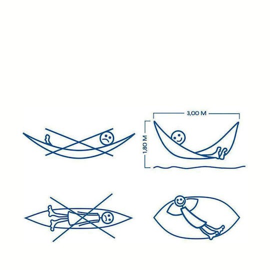 Amazonas Lambada Αιώρα Διπλή Υφασμάτινη Tropical 210x140x140εκ.