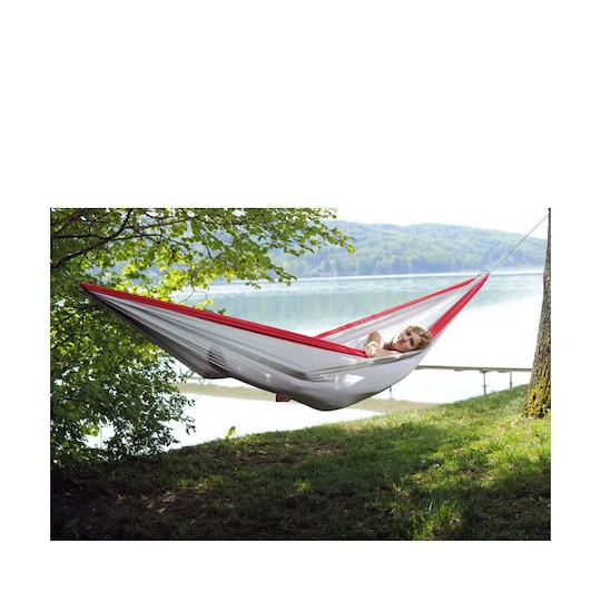 Amazonas Silk Traveller XXL Αιώρα Αλεξίπτωτο King Size Υφασμάτινη Γκρι 320x230εκ.