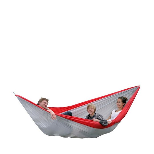 Amazonas Silk Traveller XXL Αιώρα Αλεξίπτωτο King Size Υφασμάτινη Γκρι 320x230εκ.