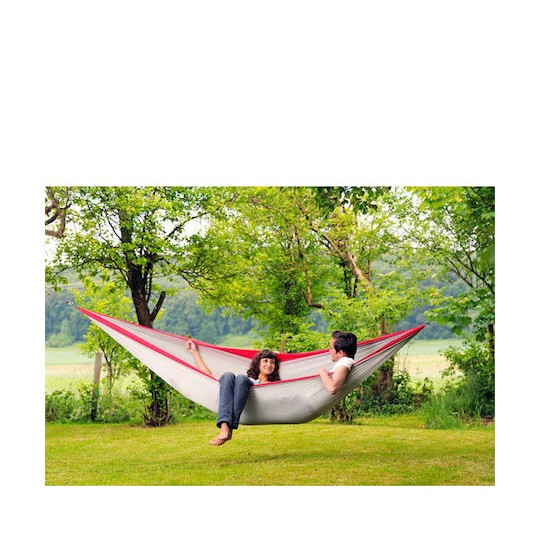 Amazonas Silk Traveller XXL Αιώρα Αλεξίπτωτο King Size Υφασμάτινη Γκρι 320x230εκ.