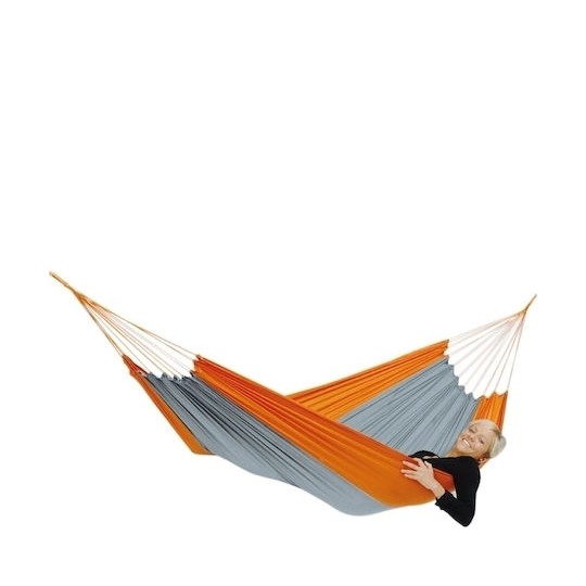 Amazonas Silk Traveller Techno Αιώρα Αλεξίπτωτο Υφασμάτινη Orange / Grey 220x140εκ.