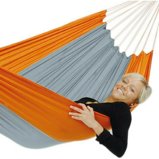 Amazonas Silk Traveller Techno Αιώρα Αλεξίπτωτο Υφασμάτινη Orange / Grey 220x140εκ.