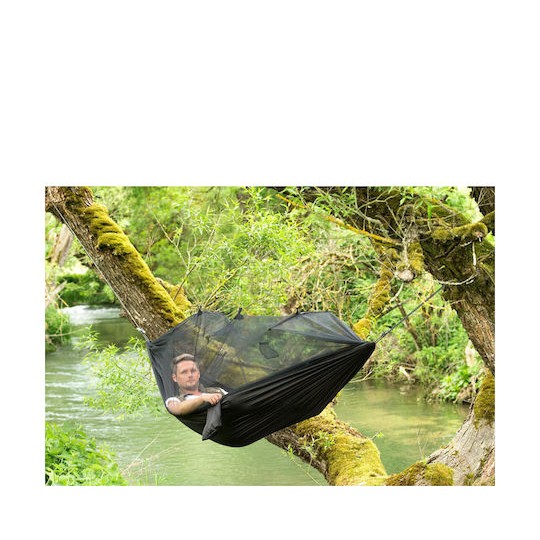 Amazonas Moskito Traveller Extreme Αιώρα Αλεξίπτωτο Υφασμάτινη Μαύρη 275x140x140εκ.