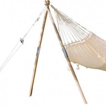 Amazonas Madera Βάση Αιώρας από Ξύλο σε Μπεζ Χρώμα 165cm