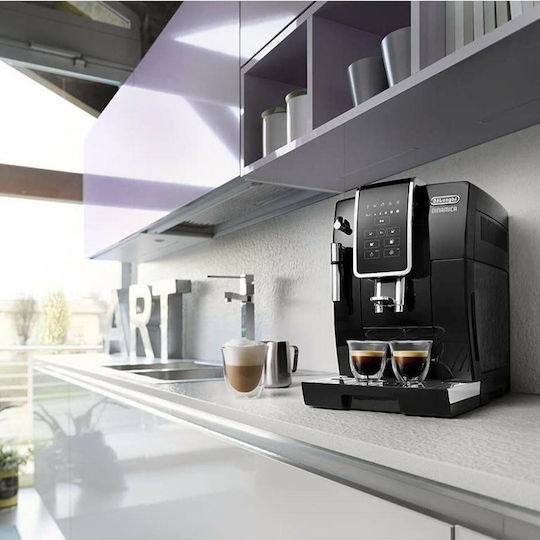 De'Longhi Dinamica Αυτόματη Μηχανή Espresso 1450W Πίεσης 15bar με Μύλο Άλεσης Μαύρη