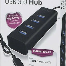 Icy Box USB 3.0 Hub 4 Θυρών με σύνδεση USB-C