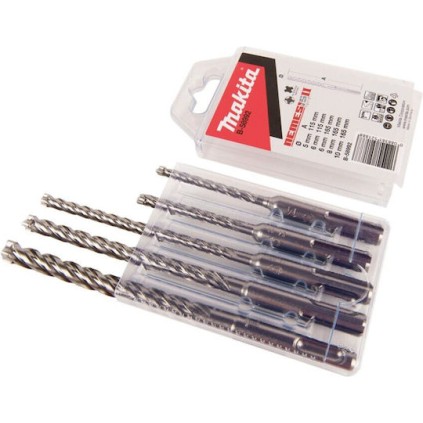 Makita Nemesis Σετ 5 Τρυπάνια με SDS Plus Στέλεχος για Δομικά Υλικά