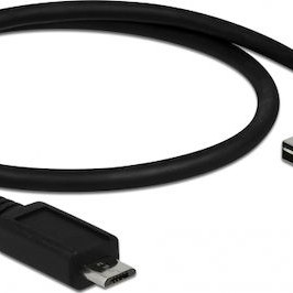 DeLock Regular USB 2.0 to micro USB Cable Μαύρο 0.5m (85163)