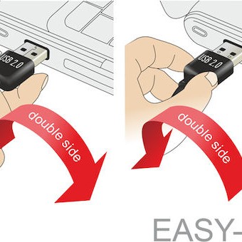 DeLock Regular USB 2.0 to micro USB Cable Μαύρο 0.5m (85163)