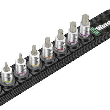 Wera Καρυδάκια με Μύτες Allen και Καρέ Υποδοχής 1/4'' Σετ 8τμχ