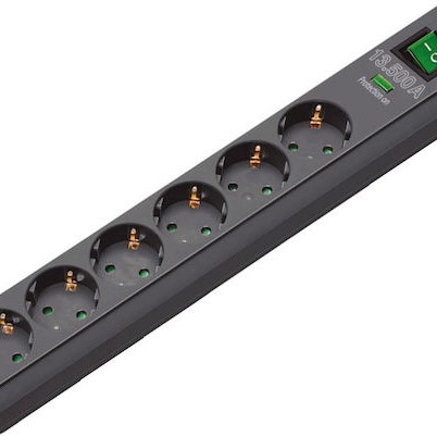 Brennenstuhl Eco-Line 6 Πολύπριζο Ασφαλείας 6 Θέσεων με USB-A, Διακόπτη και Καλώδιο 5m