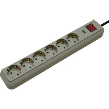 Brennenstuhl Πολύπριζο Ασφαλείας 6 Θέσεων με Διακόπτη και Καλώδιο 1.5m Γκρι