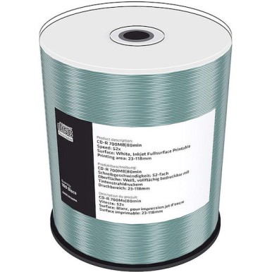 MediaRange Εγγράψιμα CD-R 52x Printable 700MB 100τμχ