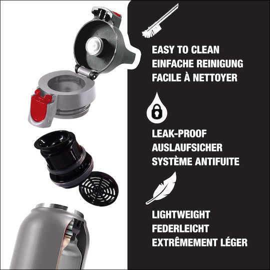 Sigg Thermo Flask Hot & Cold Ποτήρι Θερμός Ανοξείδωτο BPA Free 300ml Ασημί με Καπάκι-Θηλιά (Loop)